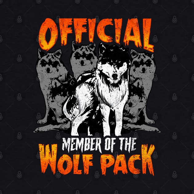 Official Member of the Wolf Pack Vintage Grunge Halloween by creative